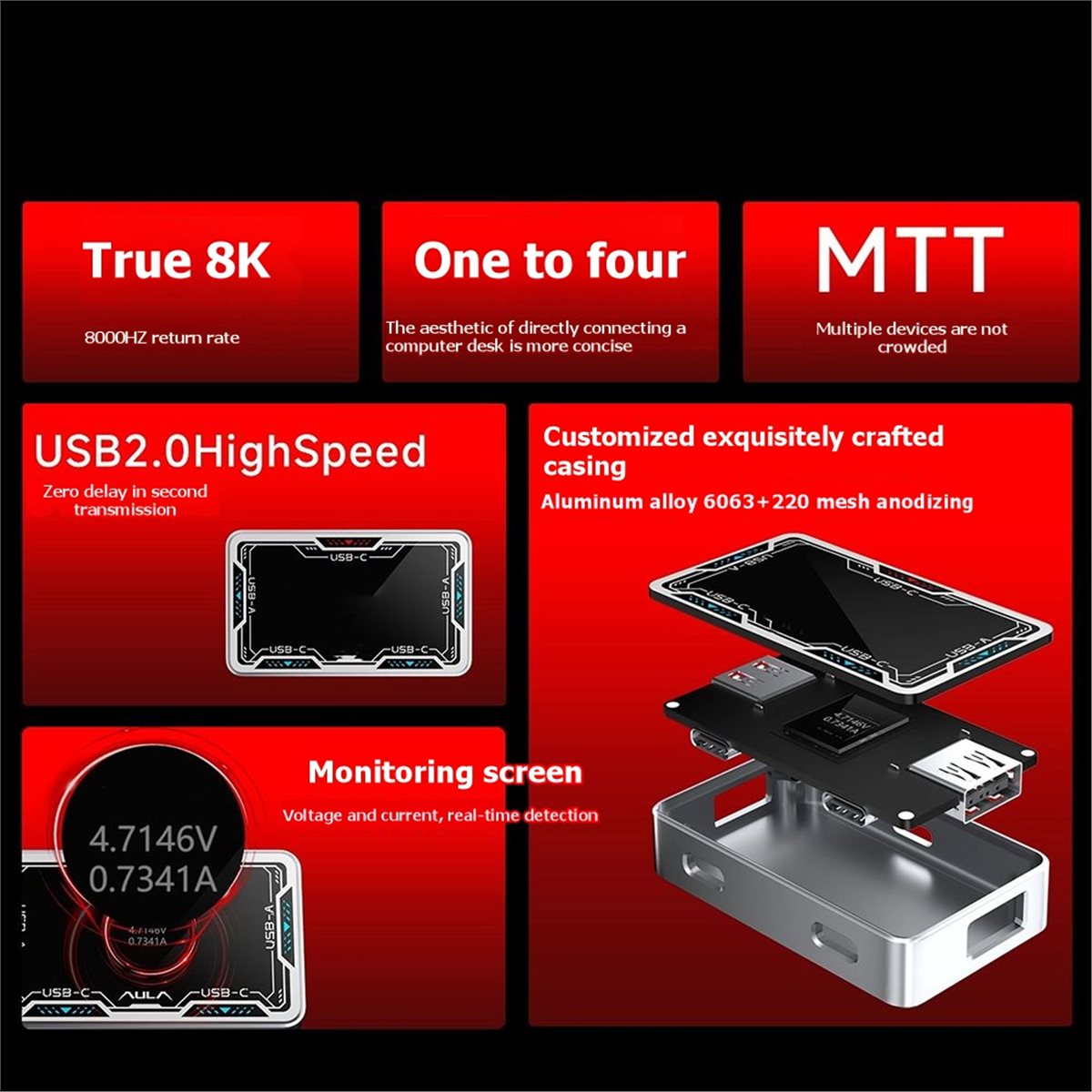 Gaming Keyboard Splitter - ■★New Arrival Fashion Gaming USB HUB
