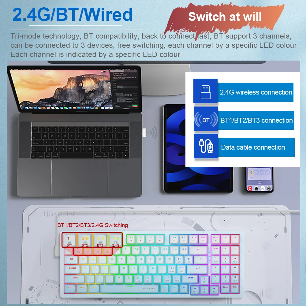 E-YOOSO Z94 RGB Mechanical Gam - Gaming Keyboard E Yooso ulasan dan harga