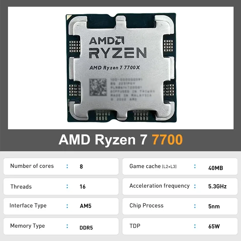 AMD Ryzen 7 7700 R7 7700 CPU 8 - Amd Cpu Ryzen 7 ulasan dan harga