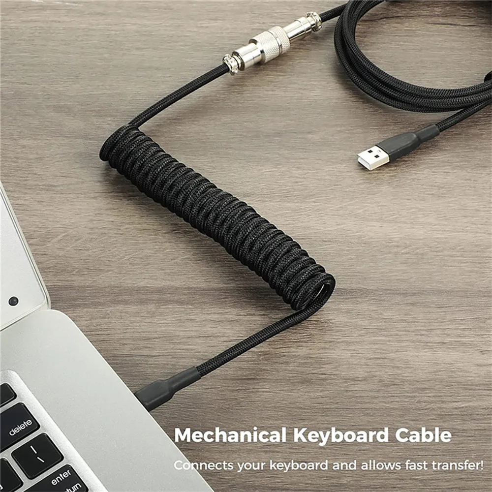 New Mechanical Keyboard Coiled - Gaming Keyboard Type C ulasan dan harga