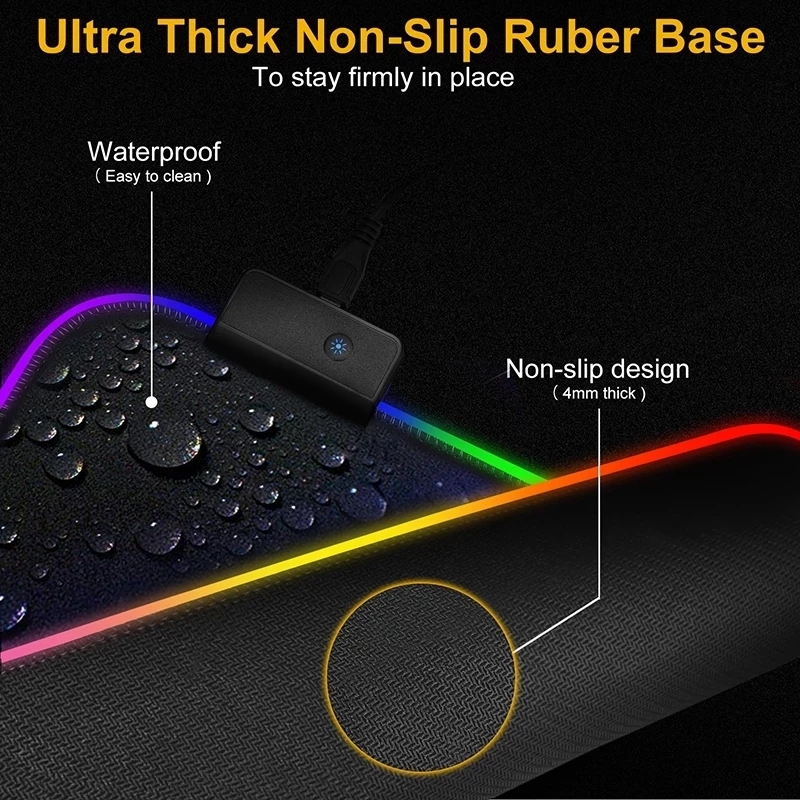 LED Light Mousepad RGB Keyboar - Gaming Keyboard No Rgb ulasan dan harga
