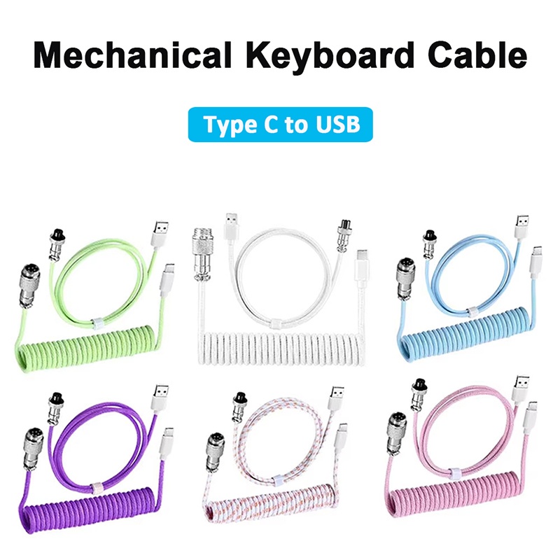 Mechanical Keyboard Coiled Cab - Gaming Keyboard Type C ulasan dan harga