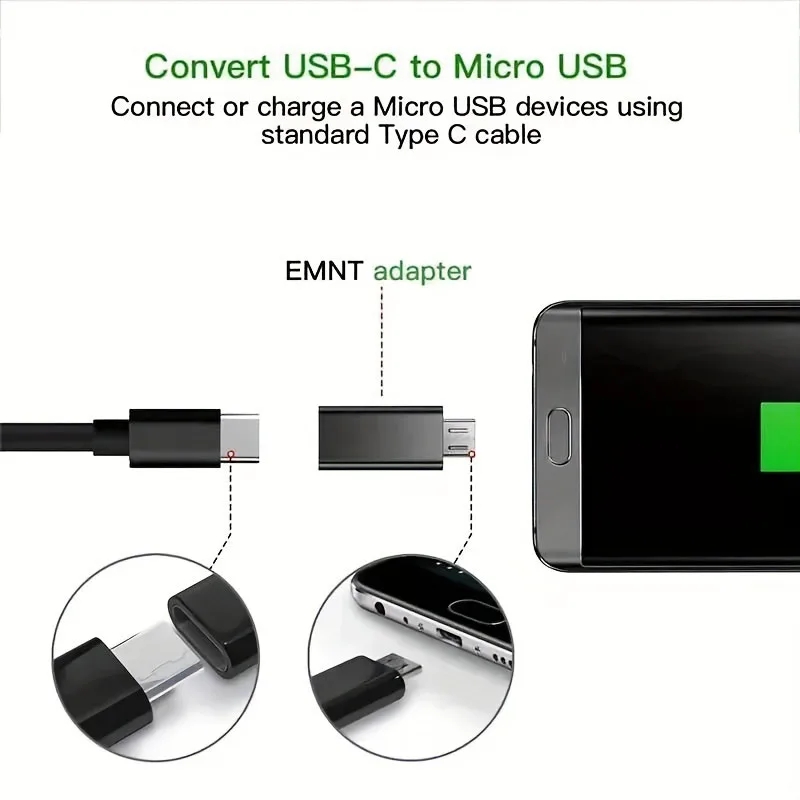 Micro USB to USB C OTG Adapter - Gaming Keyboard Type C ulasan dan harga