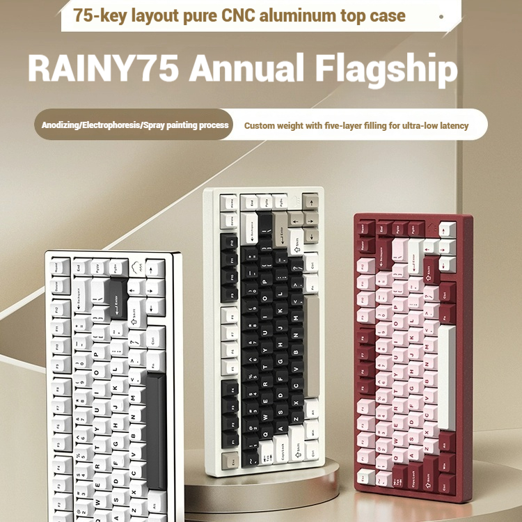 Wireless Bluetooth RAINY75 Cus - Gaming Keyboard Esports ulasan dan harga