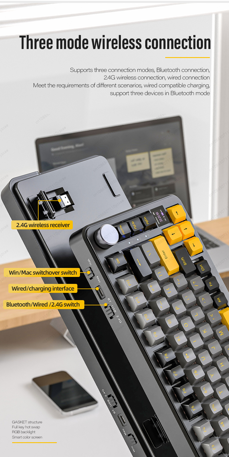 2024 New AL66 Mechanical Keybo - Gaming Keyboard Affordable ulasan dan harga