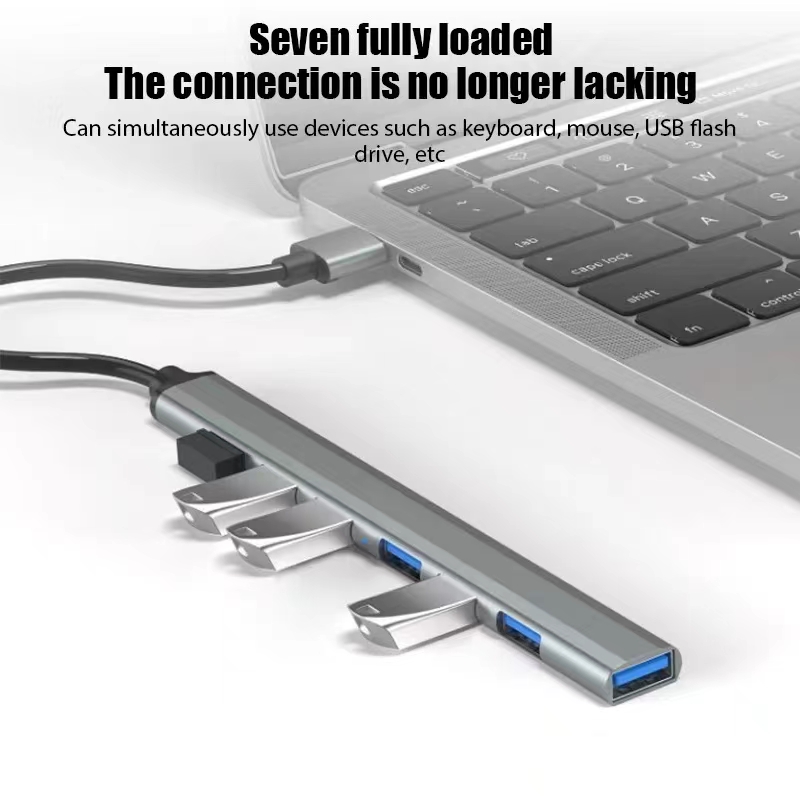 7 Ports USB 3.0 Type C HUB Exp - Gaming Keyboard Type C ulasan dan harga