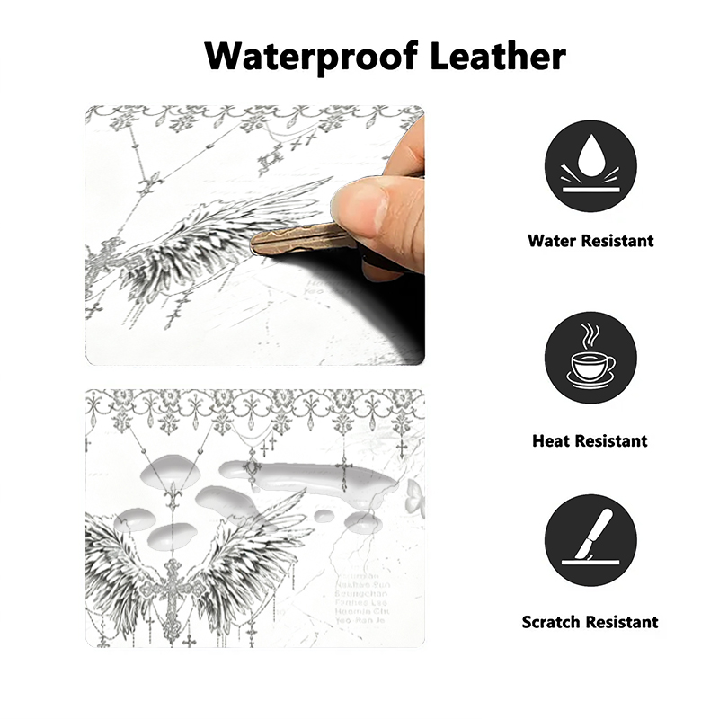 Leather Mousepad Black White A - Gaming Keyboard Esports ulasan dan harga